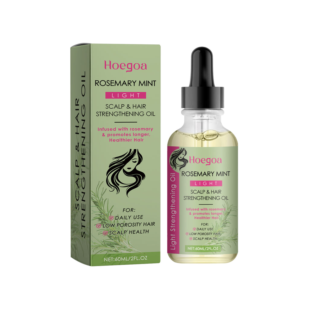 Hoegoa Rosemary Hair Care Essential Oil Softens Hair Repair Dry Hair Frizz And Moisturizes Hair End Care Essential Oil