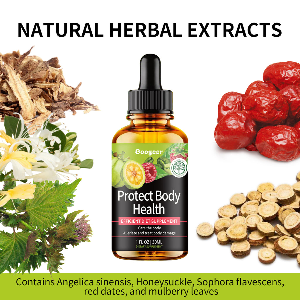 Googeer Herbal Body Care Drops, Herbal Essence For Relieving Dizziness And Aching Bones