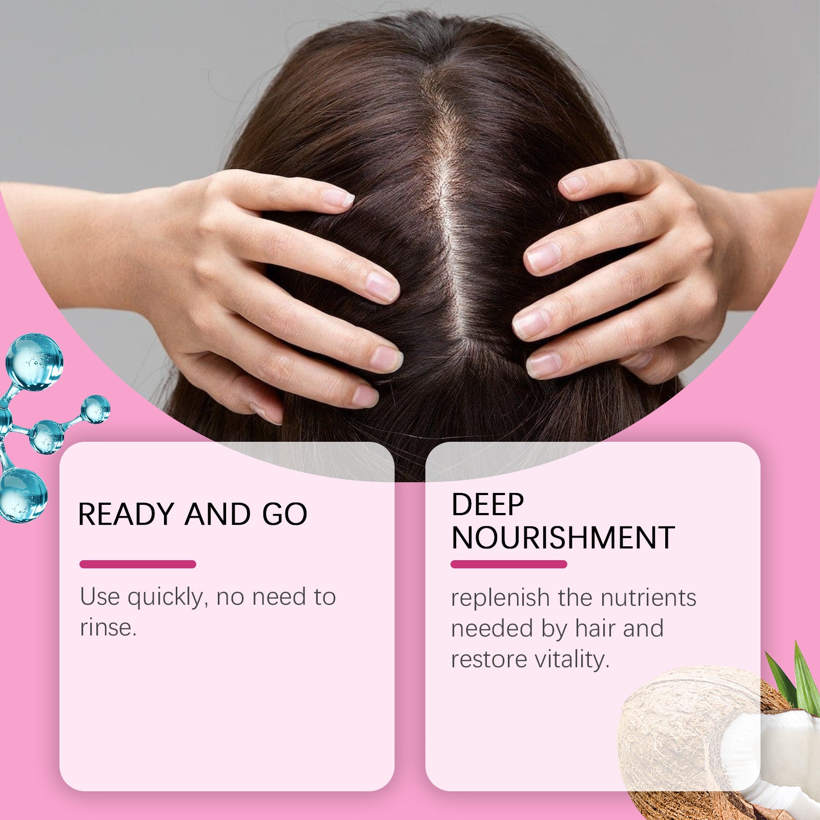 Viareline Leave-In Hair Care Essence Hydrating Smooth And Improving Frizz Daily Scalp Care Essence