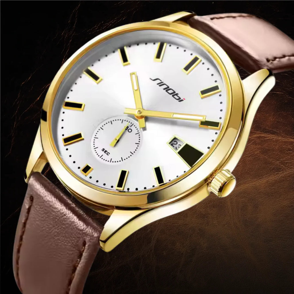 Casual Leather Belt Business Men's Quartz Watch