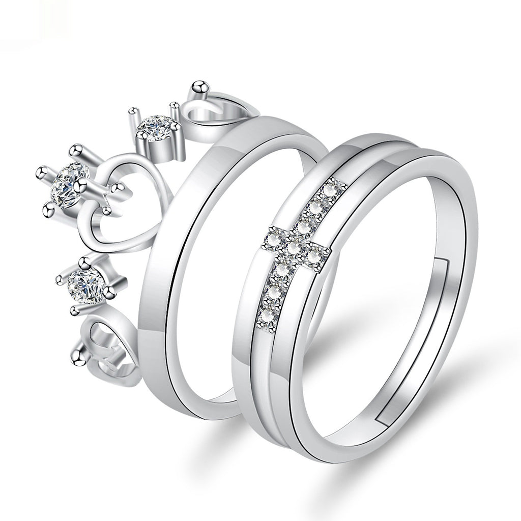 Moissanite Engagement Couple Couple Rings