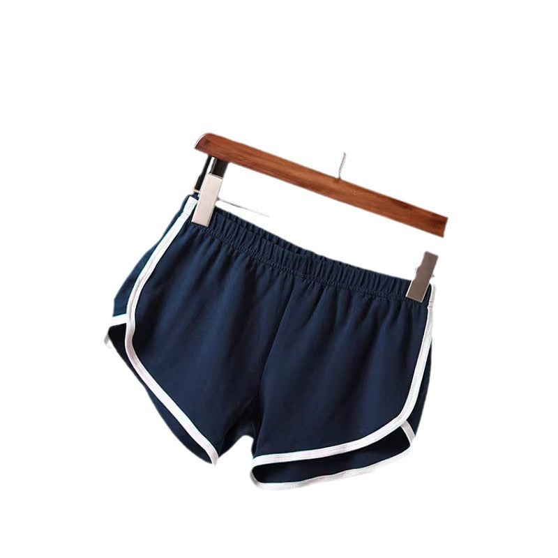 Solid Color Breathable Workout Shorts Women's Candy Color Hot Pants Shorts