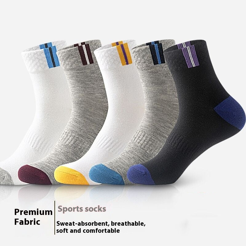Sports Mid-calf Basketball Deodorant Men's Socks