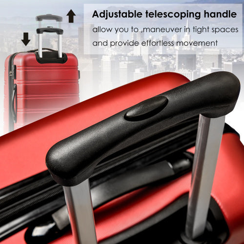 ABS Hard Shell Travel Trolley Suitcase 4 Wheel Luggage Set Hand Luggage, 28