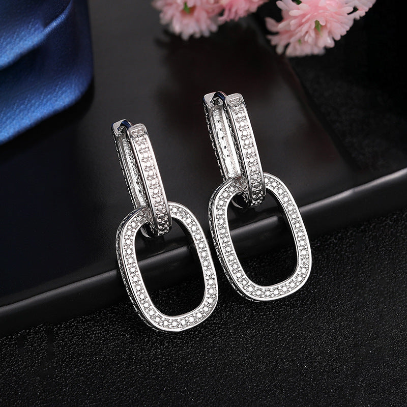 Design Sense Earrings Female Personality Buckle