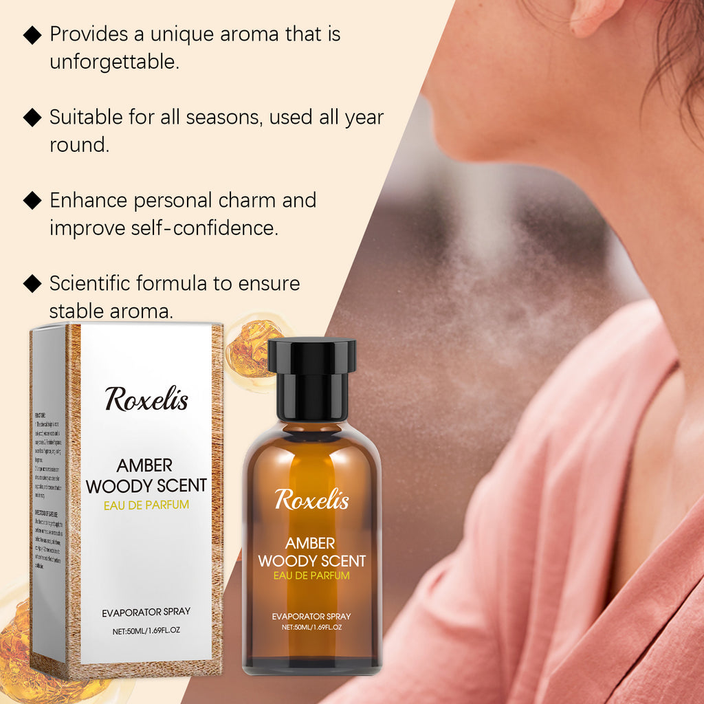 Roxelis Amber Wood Light Essential Oil Fresh And Elegant Wood Scent Exudes Charm Fragrance Long-Lasting Portable Perfume