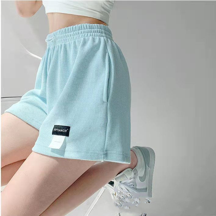 Street Spice Girl Lettered Sports Shorts Women''s High Waist Drawstring