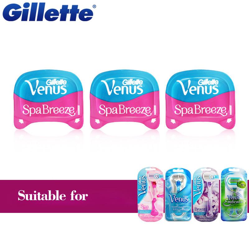 Gillette Venus SPA Breeze Shaving Razor Blades For Women Ladies Vns Series Razor Blade Hair Removal 3Pcs/Pack