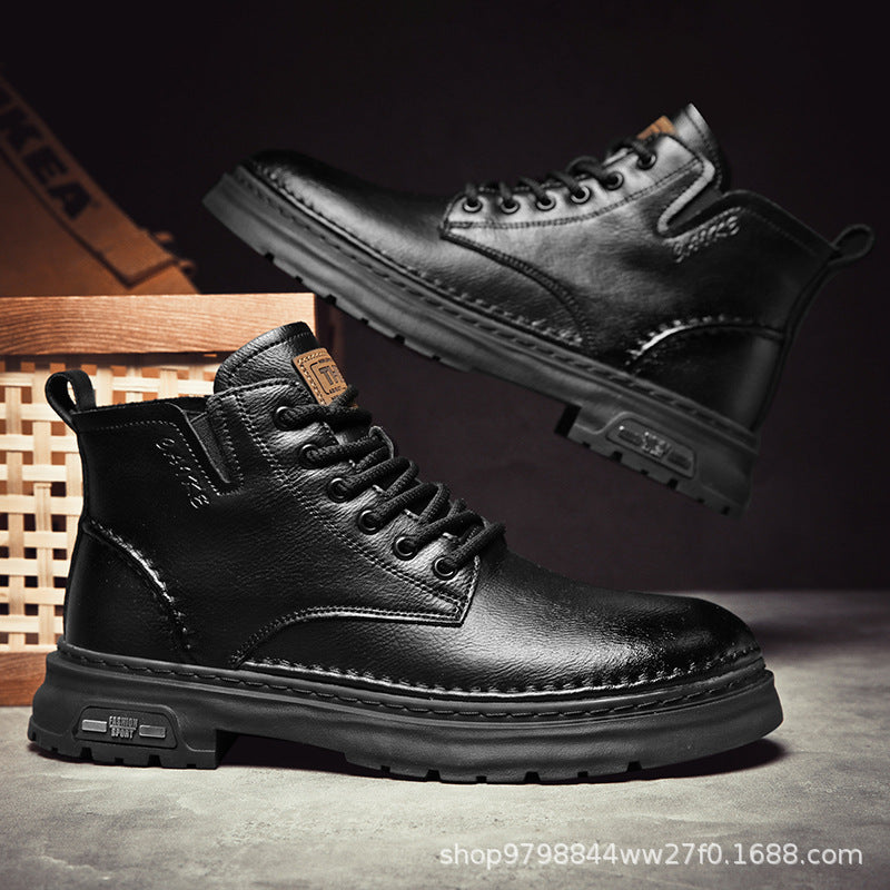 Martin Boots Thick-soled Mid-top Retro Easy Matching Casual