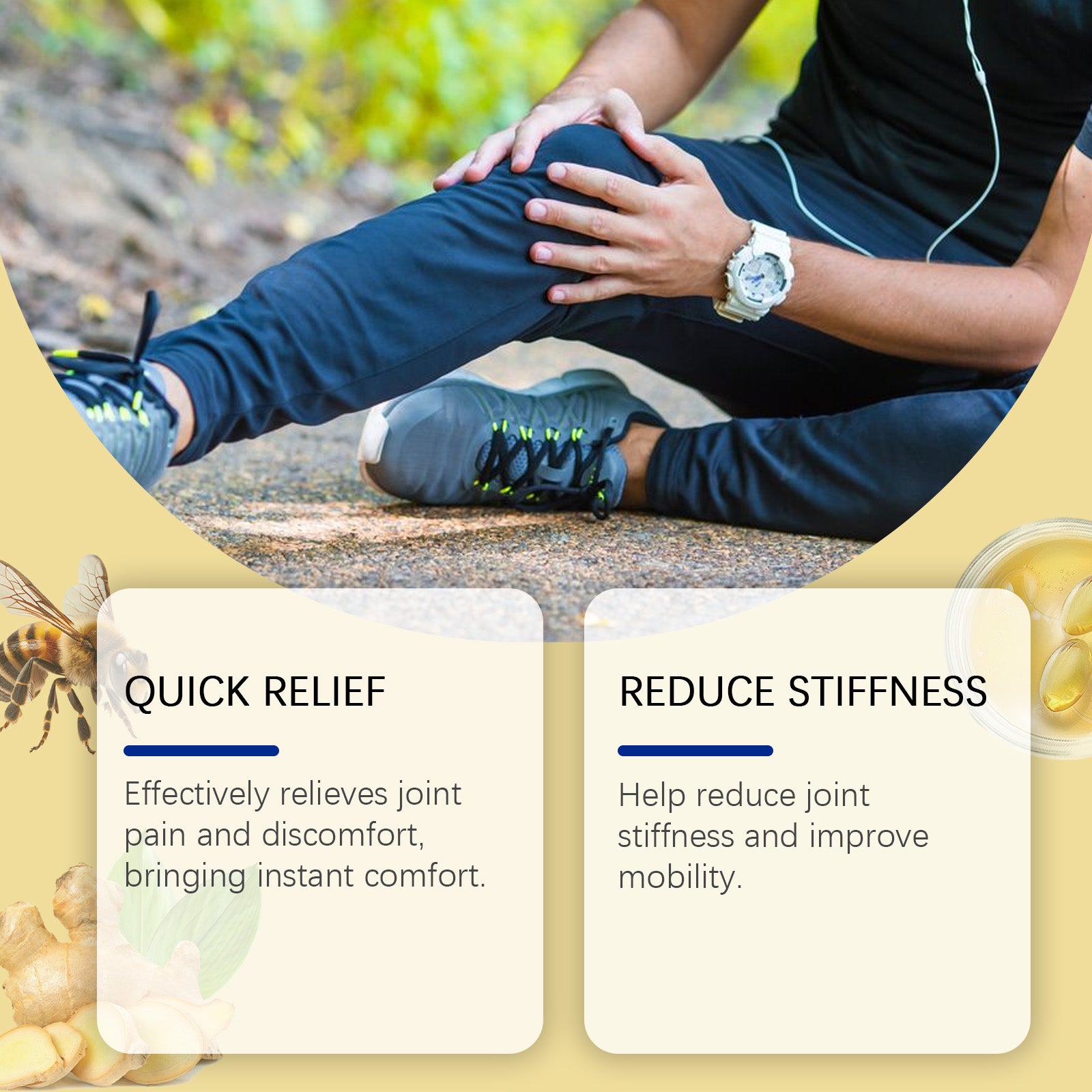 Wiyun Bee Venom Joint Care Cream Gentle And Soothing Wrist Knee Massage Body Topical Daily Care Cream