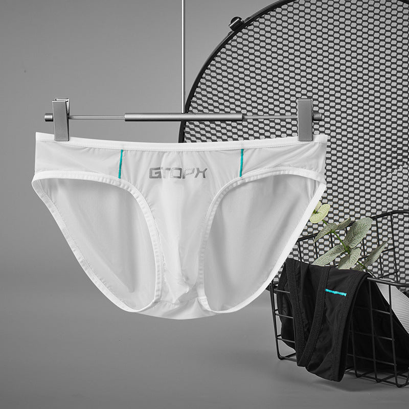 Men's Translucent Thin Ice Silk Underwear