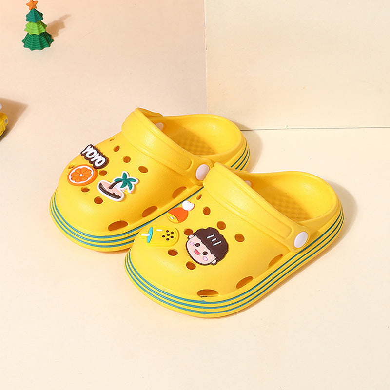 New Children's Hole Shoes Boys And Girls Summer Cute Outer Wear Toddler Soft Bottom Sandals And Slippers