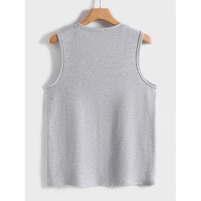 Womens Tank Tops Crew Neck Sleeveless Tshirts Solid Color Casual Loose Fit Tee Shirts