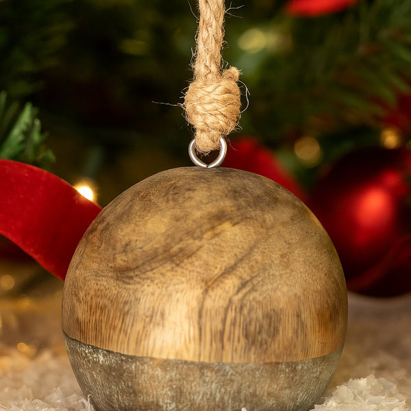 4PCS Set Christmas Hanging Ball Ornaments Wooden Tree Decorations Festive Holiday Party Decor Xmas Tree Accessories FBA Shipment