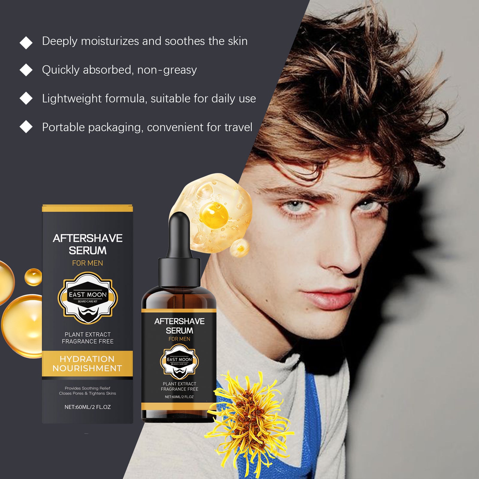 Soothing Aftershave Essence Gently Relieves Shaving Discomfort Moisturizing Repair Refreshing And Comfortable