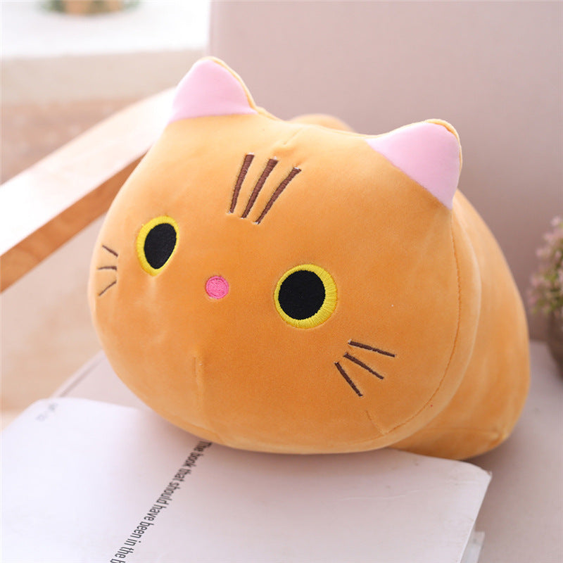 Mollusk Pillow Cute Cat Cylindrical Long Pillow Bedside Single Double Pillow Nap Pillow Office Pillow