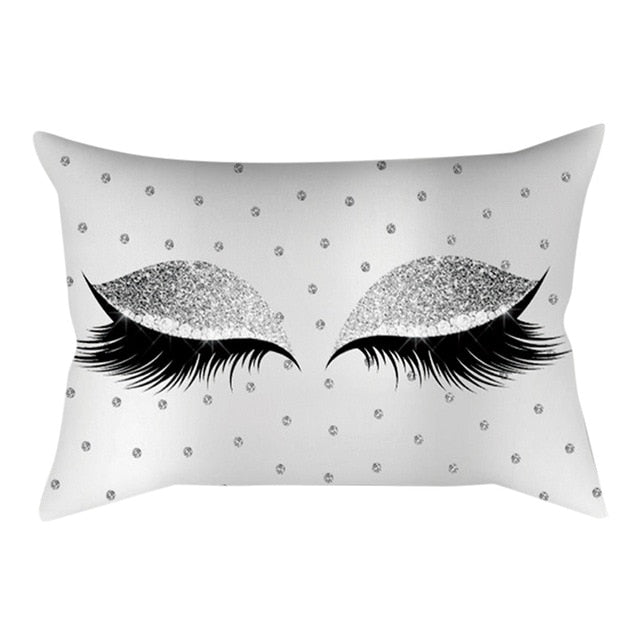 Eyelash Out Soft Velvet Cushion Cover 30x50cm Marble Pillow Cases funny cushions new Home Sofa Bed decor fashion on pillow