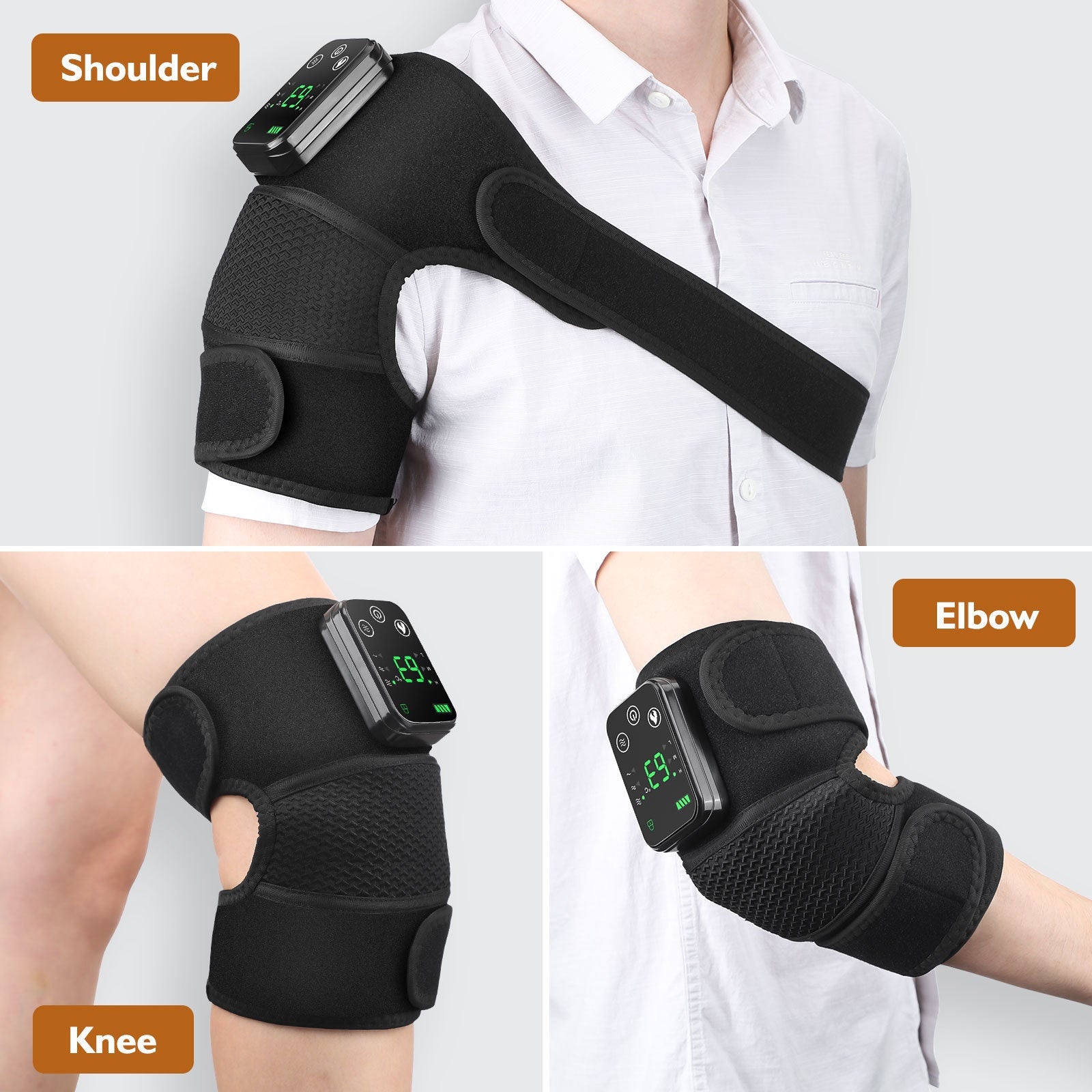 Electric Heating Massage Knee Shoulder and Elbow Protectors Warm and Hot Apply Cold Leg Joint Massager