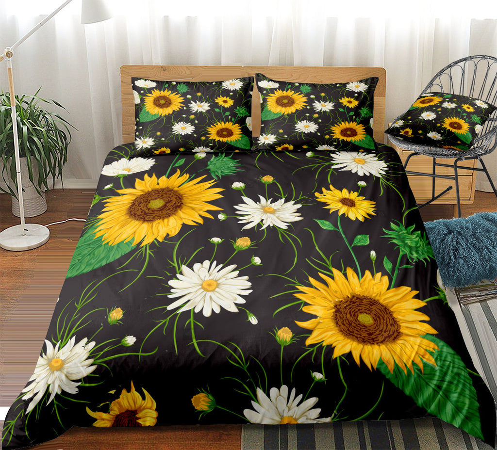 Flower home textile room bedroom bedding sunflower three or four pieces