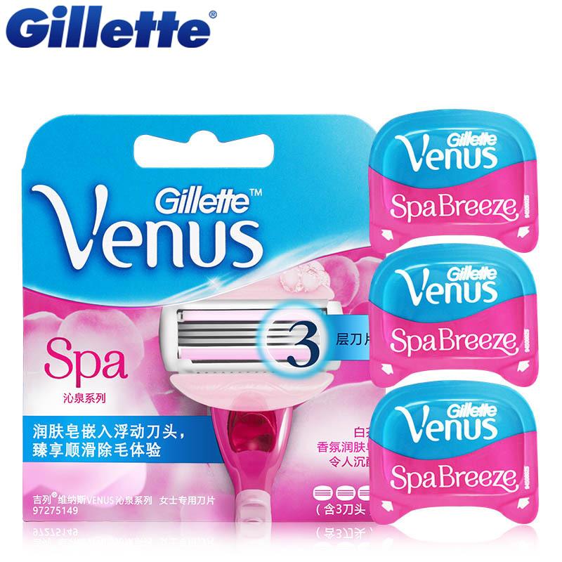 Gillette Venus SPA Breeze Shaving Razor Blades For Women Ladies Vns Series Razor Blade Hair Removal 3Pcs/Pack