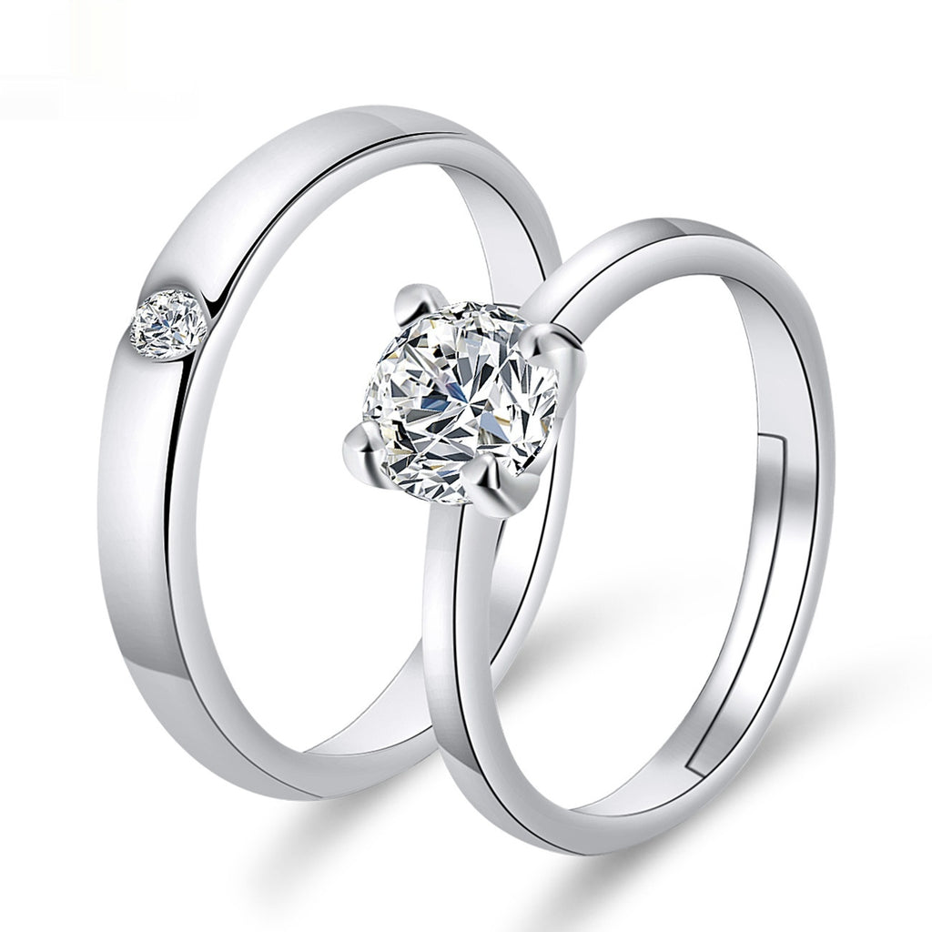 Moissanite Engagement Couple Couple Rings
