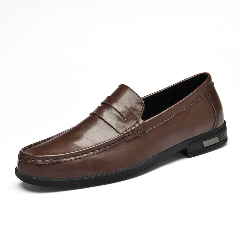 New British Breathable Casual Leather Shoes Men