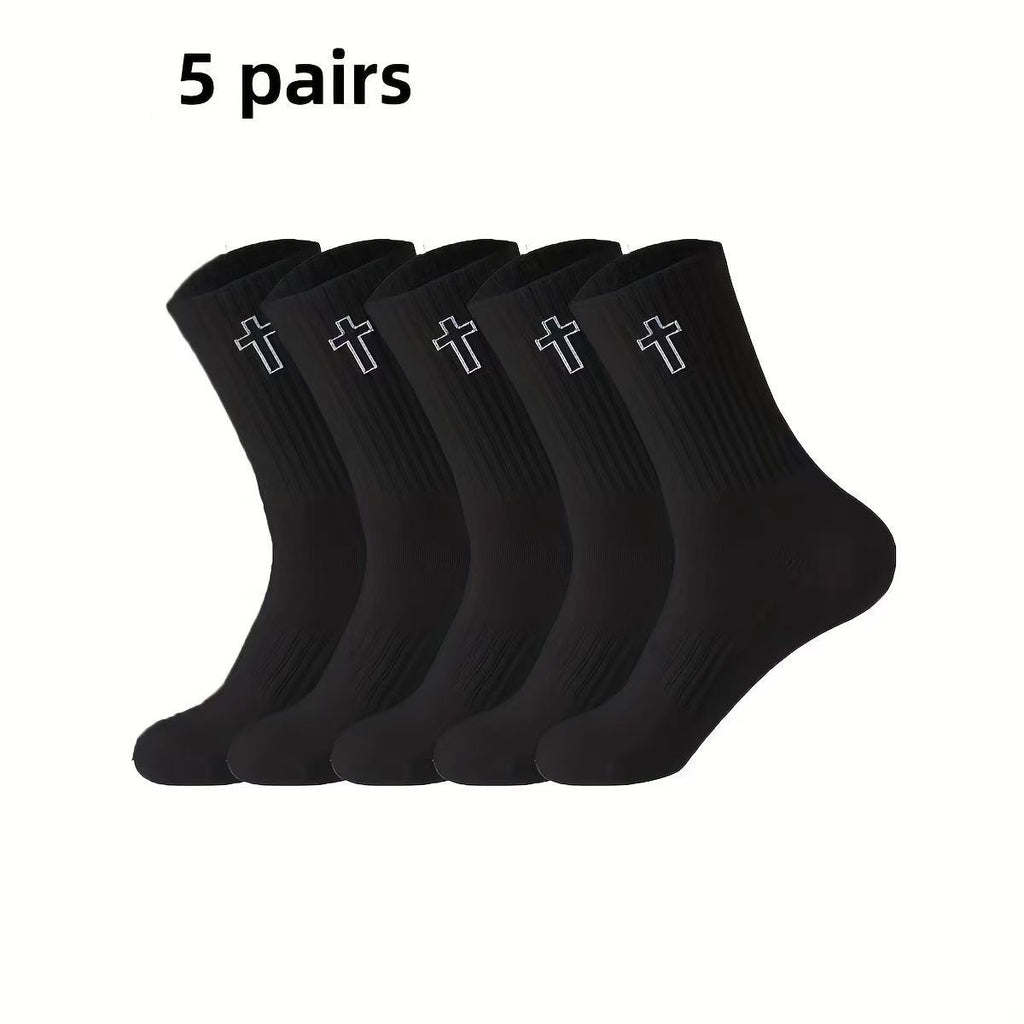 Men's Sweat Absorbing And Deodorant Sports And Leisure Mid-calf Socks