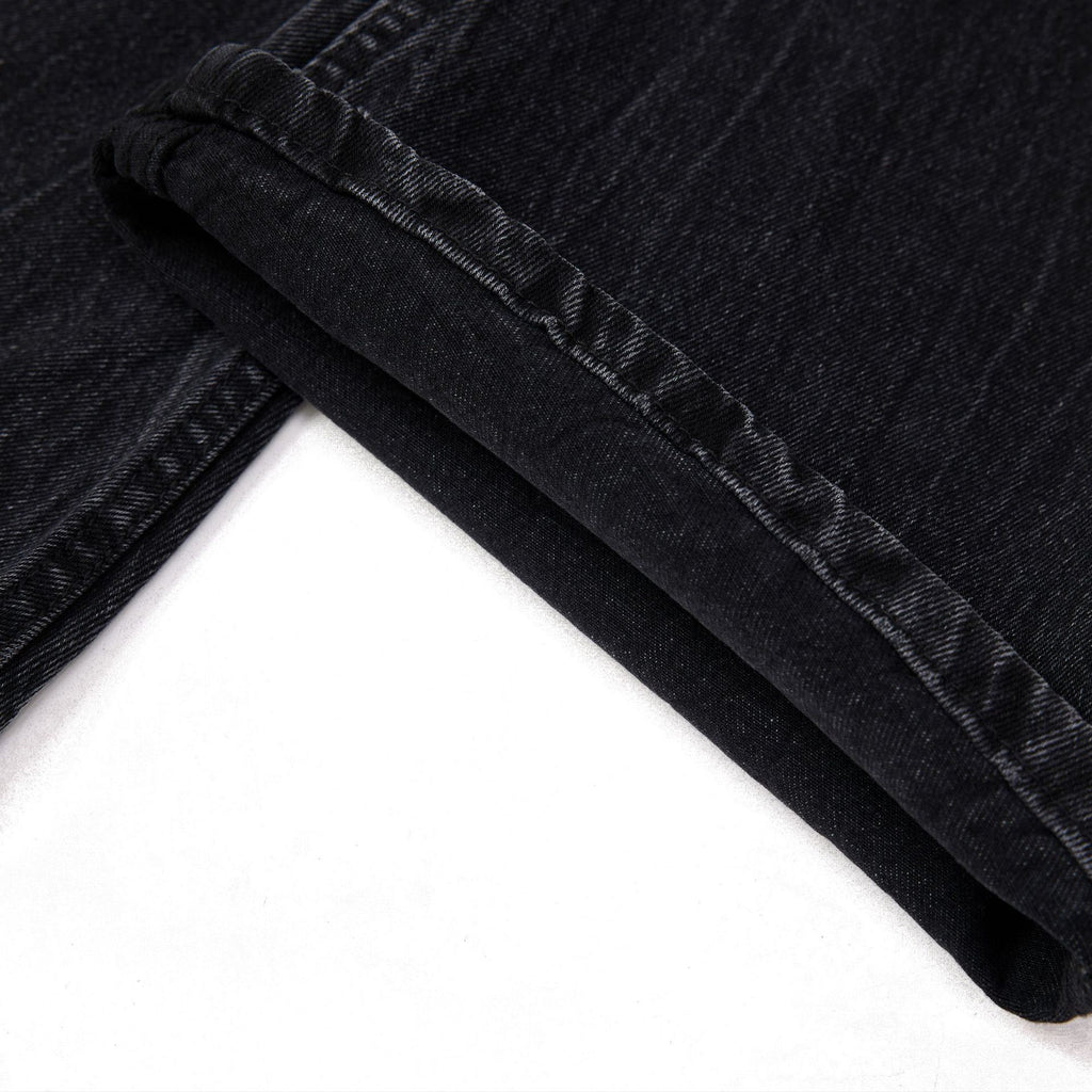 American Washed Old Lightning Crack Jeans