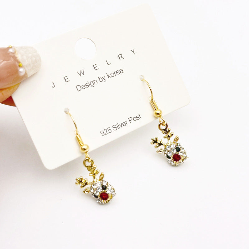 New Red Bow Handmade Beaded Ear Stud Necklace Bracelet