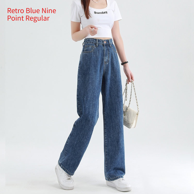 Summer Thin Elastic Waisted Jeans For Women