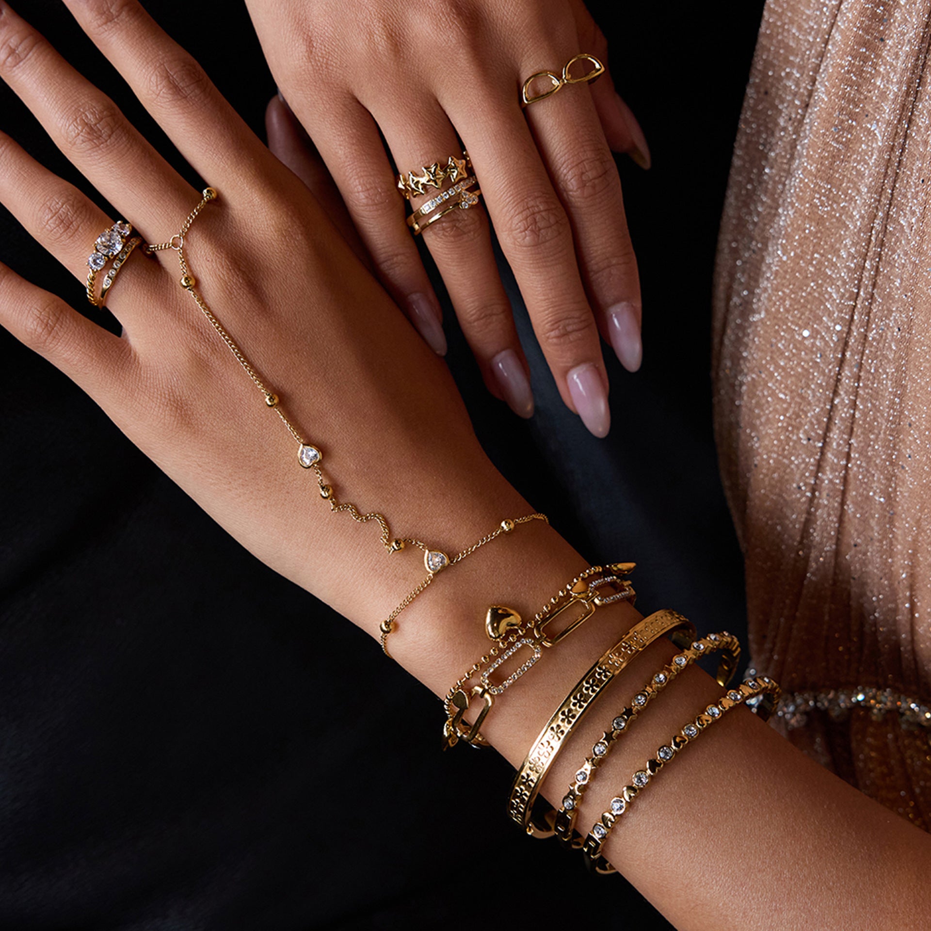 Stainless Heart-shaped Non-fading Titanium Steel Bracelet