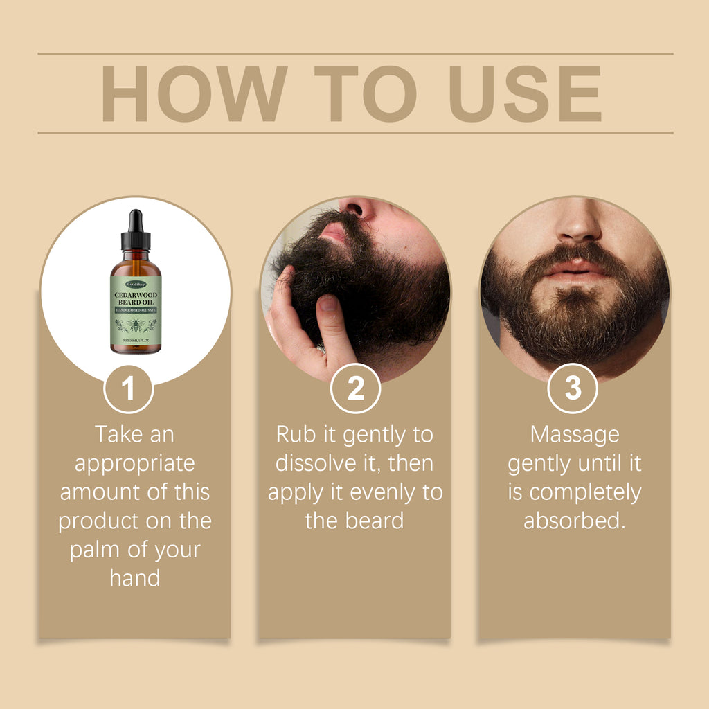WoodSleep Men's Beard Care Essential Oil Nourishes Shine And Softens Beard Smoothness Care Essential Oil