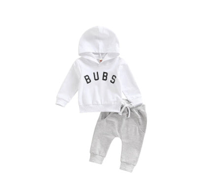 Boys' Letter Printed Hoodie Trousers Suit