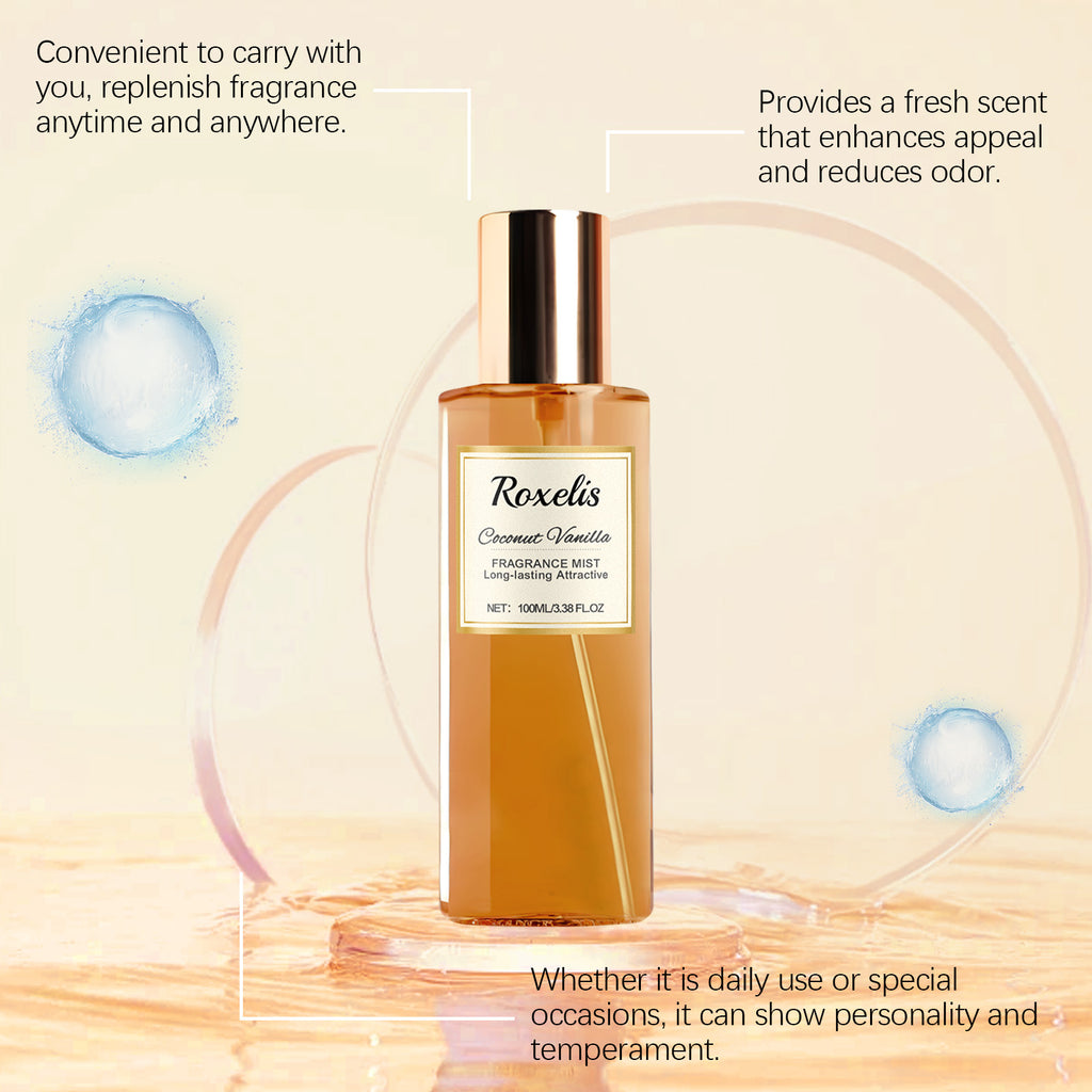 Roxelis Coconut Vanilla Romantic Body Fragrance Fresh Elegant Natural Fragrance Everyday Convenient Niche Fragrance Eau De Toilette