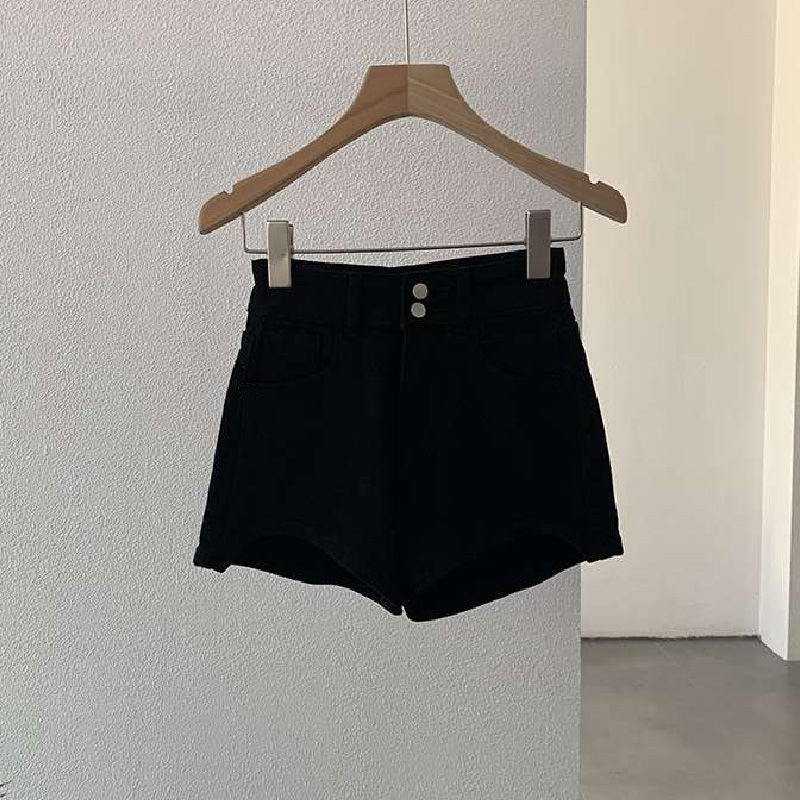 Women's Thin Stretch High Waist Denim Shorts