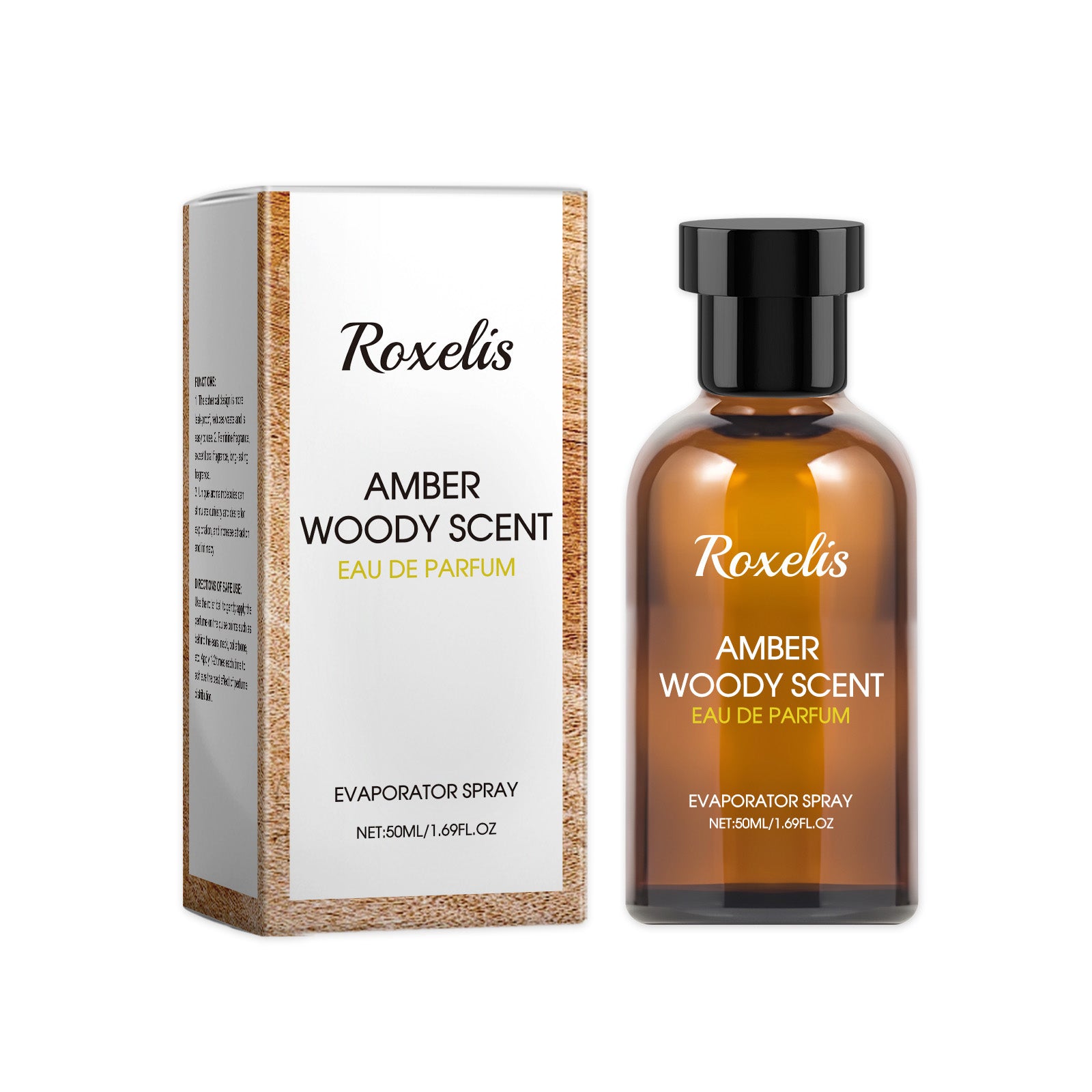 Roxelis Amber Wood Light Essential Oil Fresh And Elegant Wood Scent Exudes Charm Fragrance Long-Lasting Portable Perfume