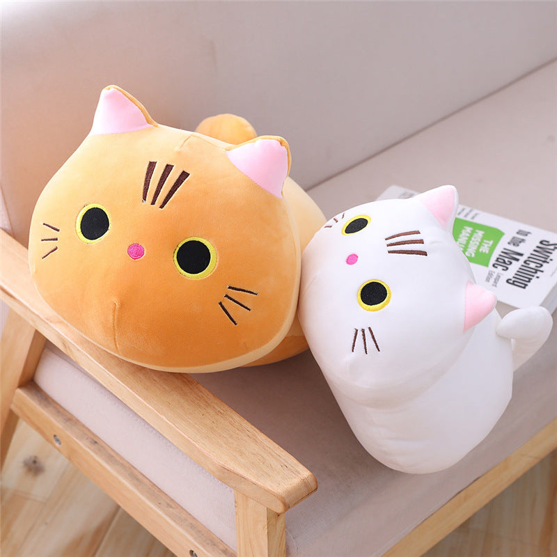 Mollusk Pillow Cute Cat Cylindrical Long Pillow Bedside Single Double Pillow Nap Pillow Office Pillow