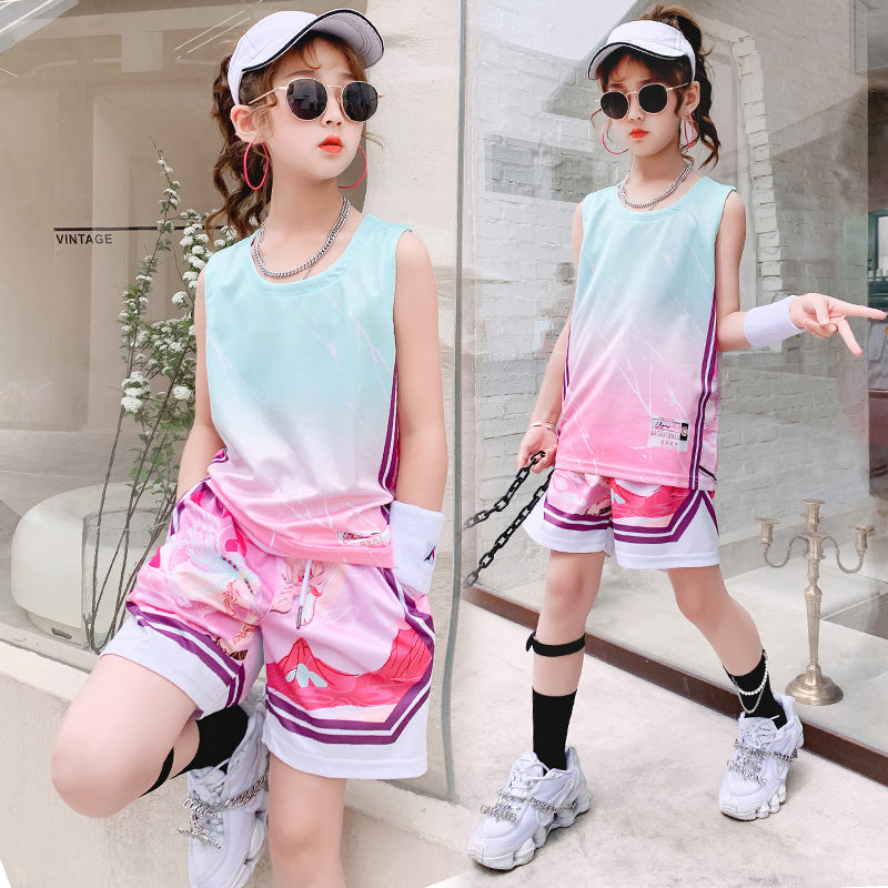 Boys And Girls Basketball Vest Shorts Set