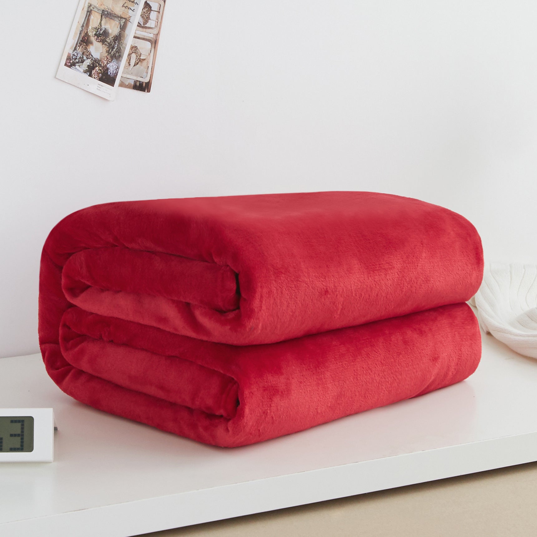 Thick blanket, solid color blanket, single-layer nap, coral fleece blanket, winter flannel blanket