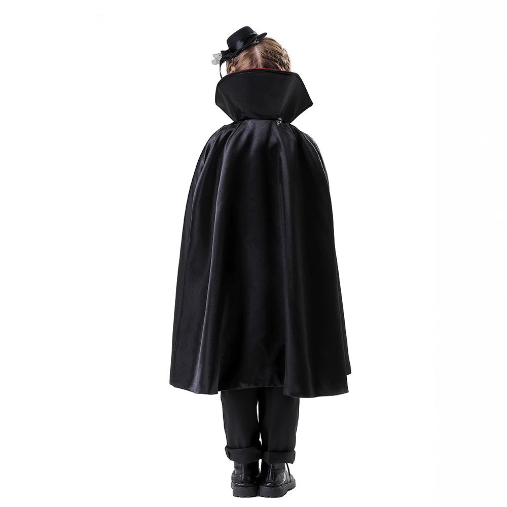 Halloween cosplay costume stage wear children's hooded cloak cape, Grim Reaper vampire