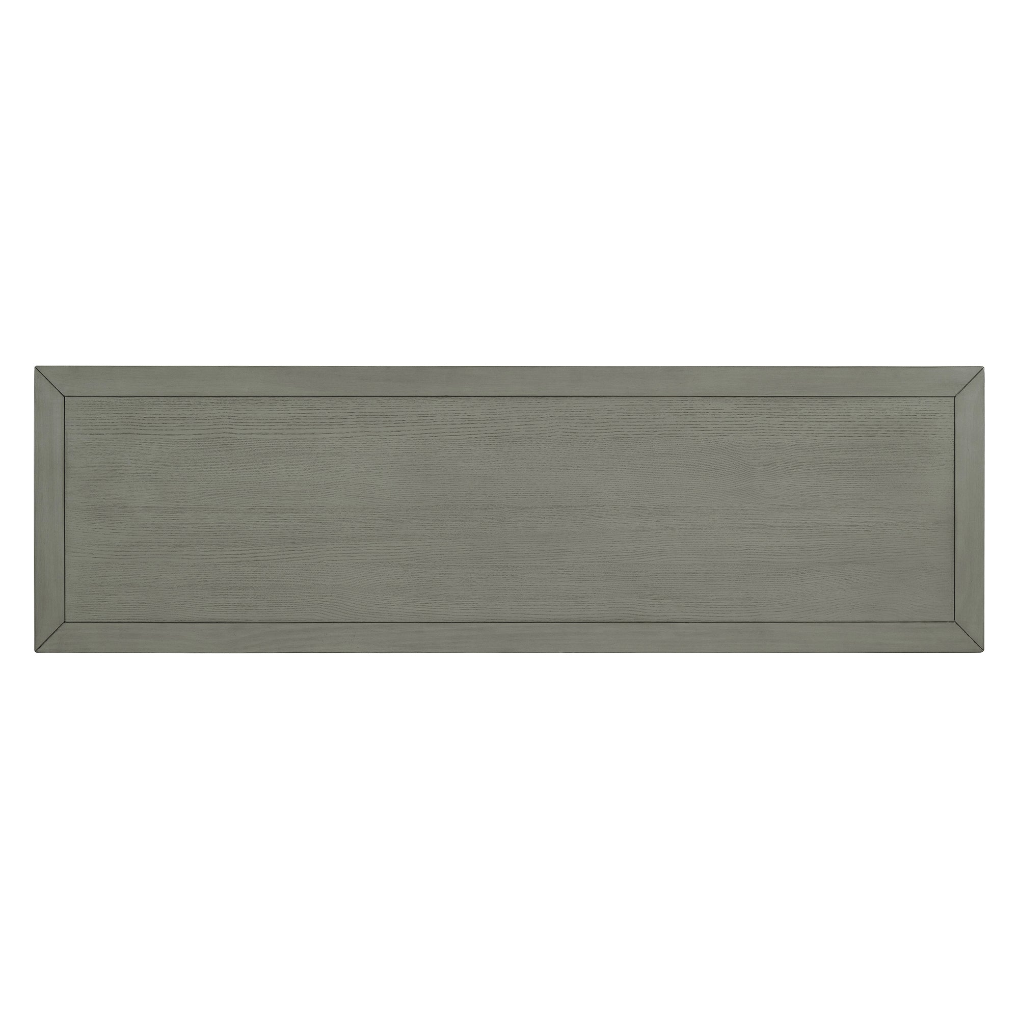 TREXM side panel with 4-door large storage buffet, adjustable shelves and metal handles (antique gray)