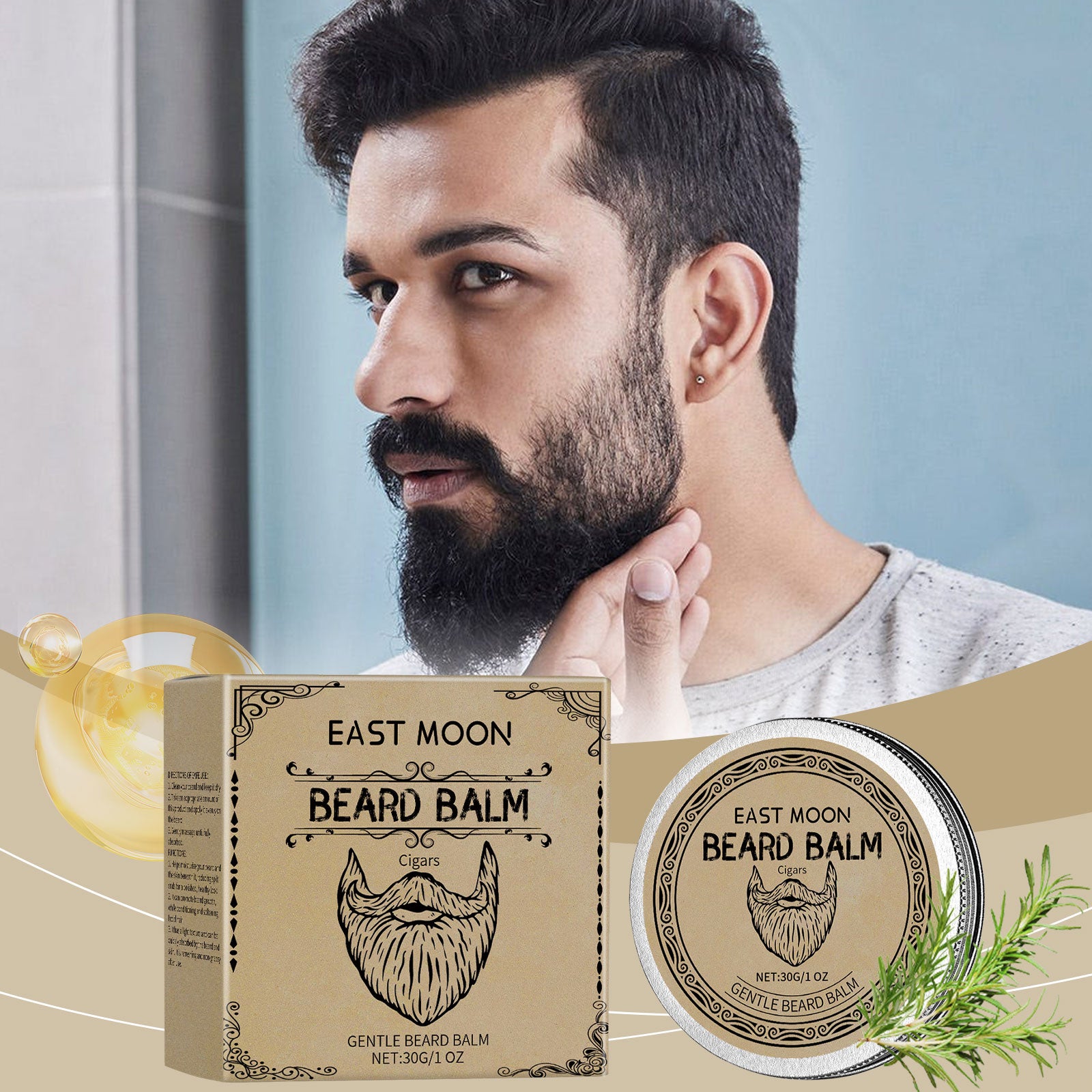 Cigar Beard Care Wax Natural Gloss Care Each Beard Hair Must Display Mature Charm