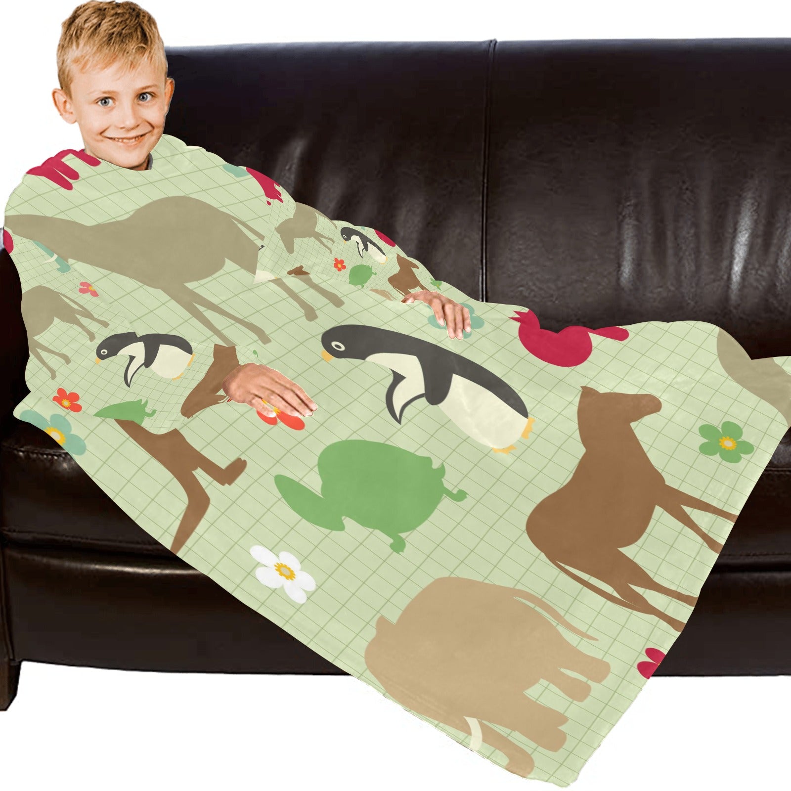 Blanket Robe with Sleeves for Kids