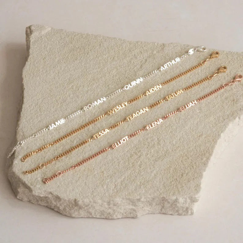 DIY Personalized Name Bracelet Cuban Chain