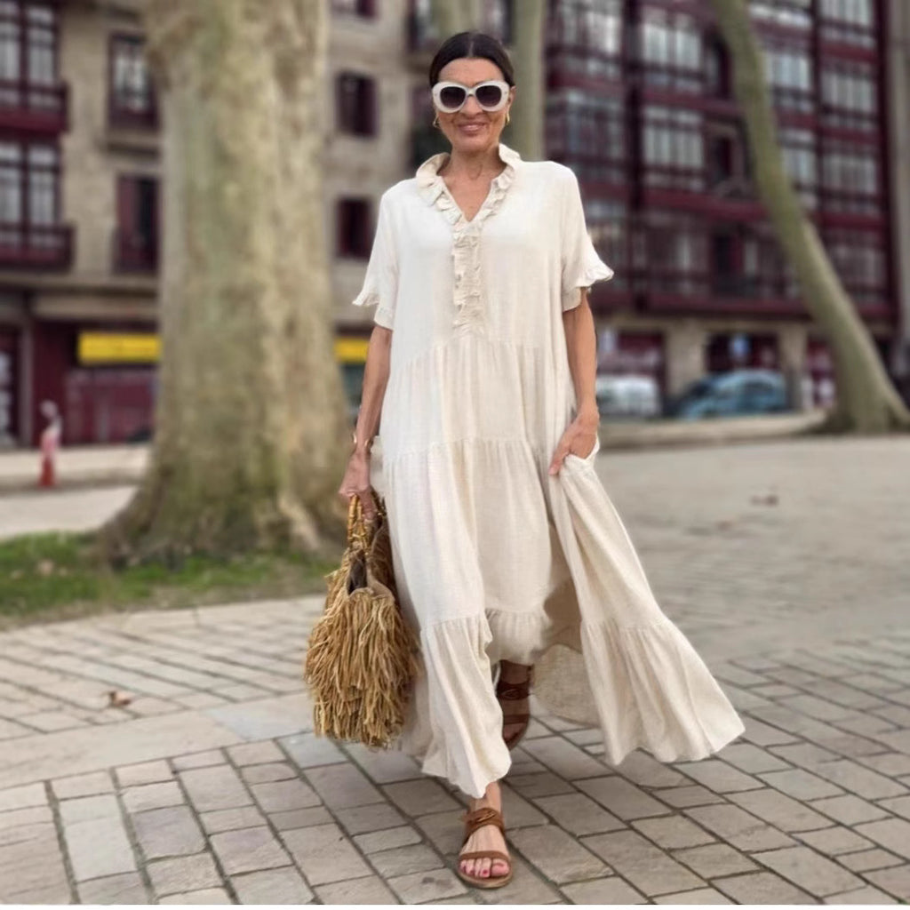 Plus Size Women's Fashion Casual Polo Collar Dress