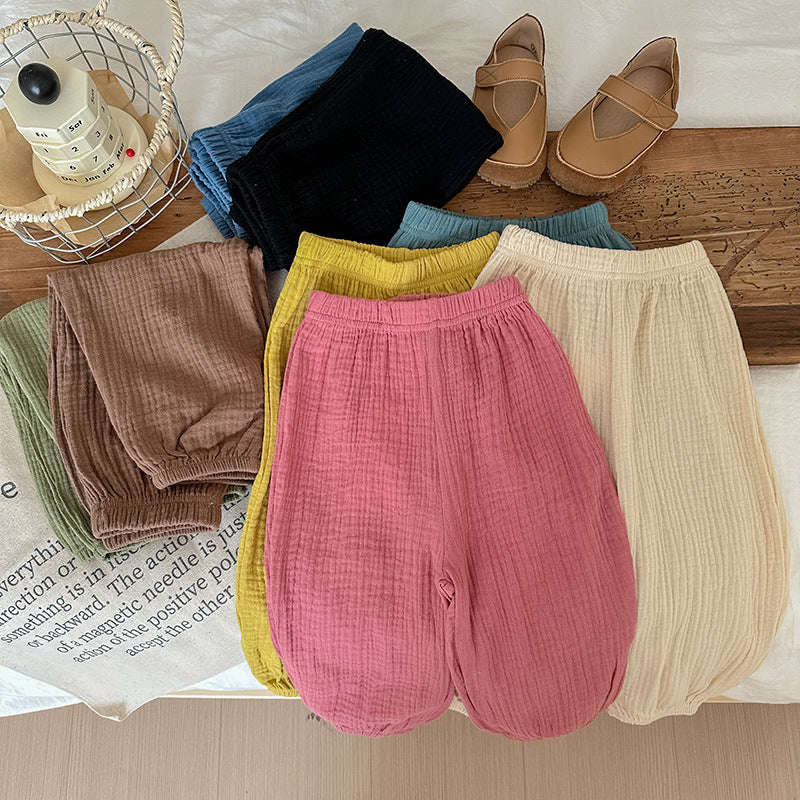 Thin Cotton Cloth Girls' Pajama Pants