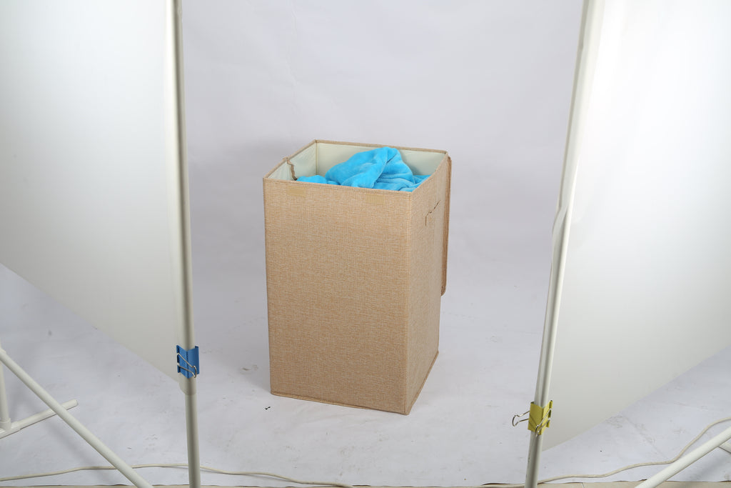 1Pc Foldable Laundry Hampers Washing Clothes Laundry Basket With Lid Handles Storage Organizer