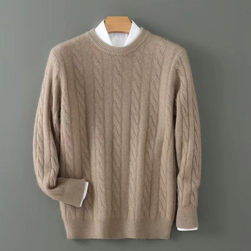 Plus Size Men's Thickened Mink Sweater Woolen Sweater