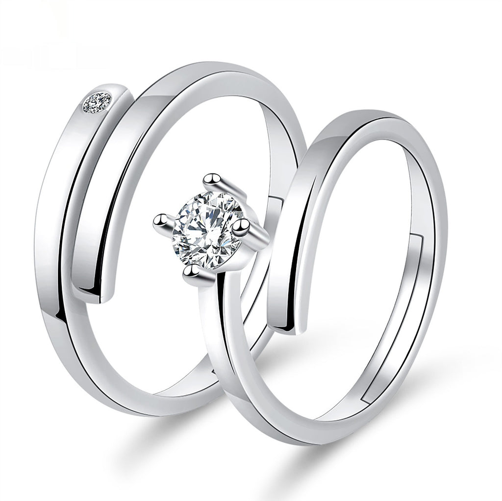 Moissanite Engagement Couple Couple Rings