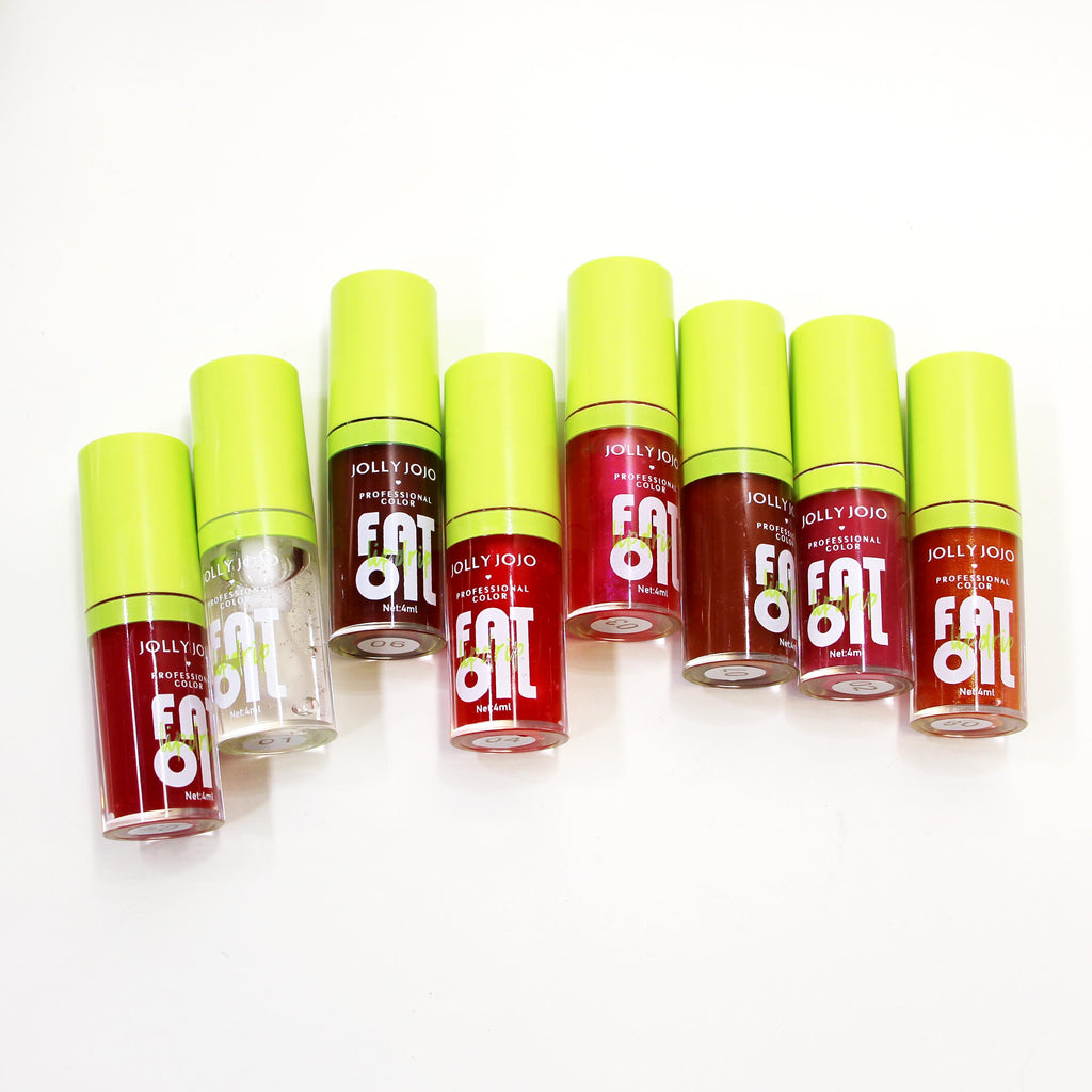 8-pack Vegan Tinted Moisturizing Shimmering Lip Oil Lip Gloss